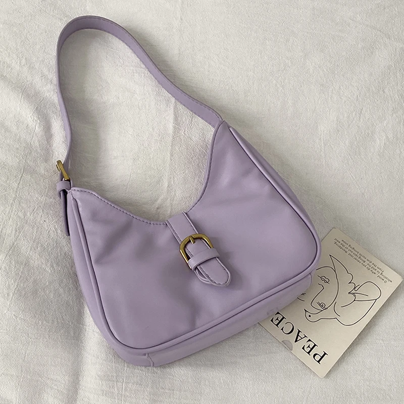  underarm bag for women solid color pu ladies shoulder bag soft hobos bag casual female thumb200