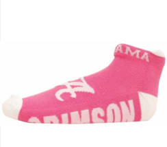 Alabama Crimson Tide Ankle Socks-Pink-Brand New w/ Tags Retail $20 - £7.98 GBP