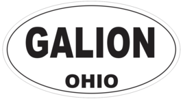 Galion Ohio Oval Bumper Sticker or Helmet Sticker D6097 - $1.39+