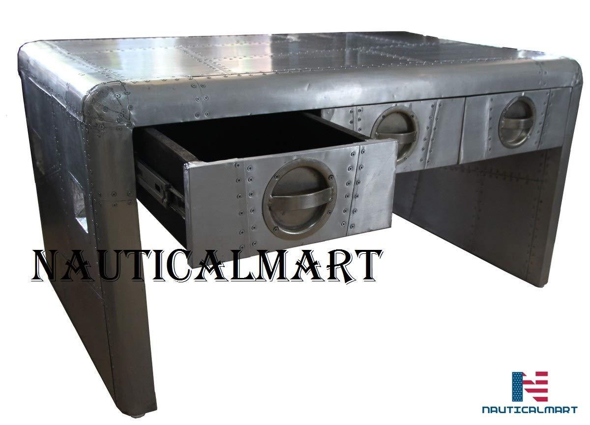 NauticalMart Casa Padrino Luxury Designer Aluminum Couch Table Home Decor - $1,599.00