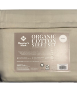 Members Mark King  Organic Cotton Sheet Set 300-Thread-Cotton Count 4 Pi... - $813.13 MXN