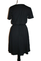 Lole Midi Dress Black V-Neck Belted Short Sleeve Stretch W/ Pockets Size... - £17.77 GBP