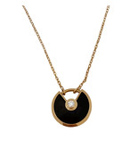 Cartier Amulette De Cartier Onyx &amp; Diamond Rose Gold XS Necklace - $3,862.23 CAD