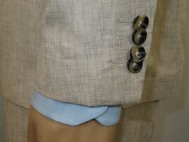 Men Premium 100% Linen Cocktail Suit by INSERCH Breathable and cool SU880 Tan image 5