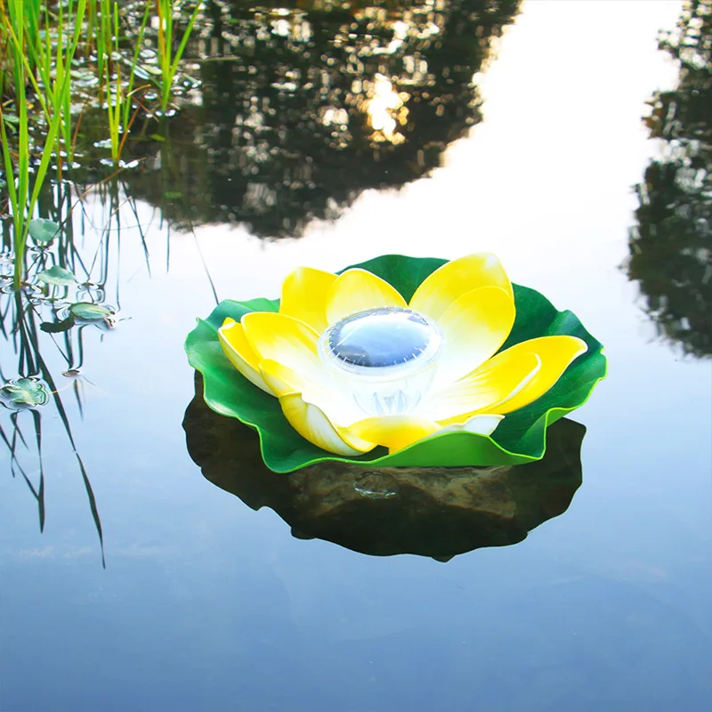 Garden Decor Outdoor Solar Powered LED Flower Light   Floating Fountain Pond Gar - £49.00 GBP