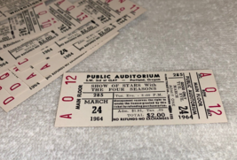 THE  FOUR SEASONS 1964 UNUSED CONCERT TICKET FRANKIE VALLI SALES KINGSME... - $8.99