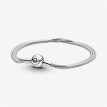 S925 Sterling Silver Pandora Moments Multi Snake Chain Bracelet,Gift For Her - £15.94 GBP