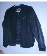 Harley Davidson XL Black Lettermans Style Jacket Coat - £101.63 GBP