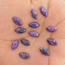 6x12 mm Marquise Purple Copper Turquoise Gemstone Lot 30 pcs A1 - £19.71 GBP