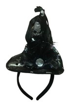 Midwest Halloween Party Witch Hat Headband Costume Skulls Black Silver O... - £10.39 GBP