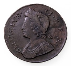 1737 Grande-Bretagne 1/2 Penny Pièce de Monnaie En Très Fin + État Km #566 - $2,478.79 MXN
