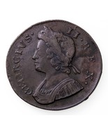 1737 Grande-Bretagne 1/2 Penny Pièce de Monnaie En Très Fin + État Km #566 - $2,493.32 MXN