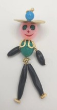 Vintage Jointed Beaded People Necklace Pendant Key Chain Random Select Sku235 3 - £10.38 GBP
