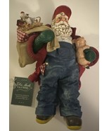 Midwest Ornaments Fabric Mache Farmer Santa  - £22.92 GBP