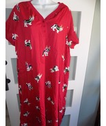 Dreams &amp; Co Reindeer Frenchie Red SS Nightgown Size 18/20 Women&#39;s NWOT - $38.69 CAD