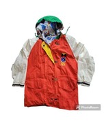 J Gallery Jacket Medium Women Nautical Hooded Jacket Vintage VTG 90s Red... - £33.43 GBP