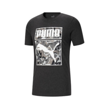 PUMA Fathers Day Mens Crew Neck Short Sleeve T-Shirt Size Large Color Grey - £43.28 GBP