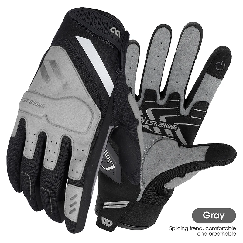 WEST BI Micro Men&#39;s Motorcycle Gloves Drop-resistant Safety Full Finger MTB Road - £120.71 GBP