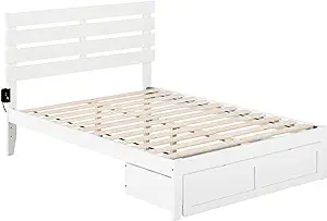 AFI Oxford Full Bed with Foot Drawer and USB Turbo Charger in White - $589.99