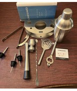 Cocktail Shaker Set W Stand 12 Piece Stainless Steel Bar Tool Set W 24oz... - $42.29 CAD