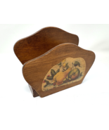 Vintage Wooden Retro Farmhouse Napkin Holder with Fruit Motif - $19.98 CAD