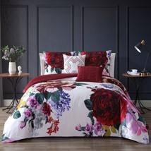 Bebejan Blooming Magenta Floral 5 Piece Reversible Cotton Comforter Set - €197,15 EUR+