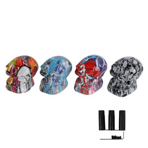 JDM Graffiti Resin Skull Shift Head Shift Knob Handball Handle Shifter Universal - £13.24 GBP