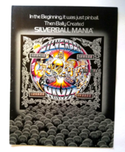 Silverball Mania Pinball Flyer Original 1980 Sci-Fi Foldout Brochure Pro... - £27.16 GBP