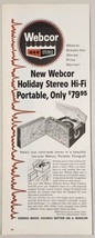 1959 Print Ad New Webcor Holiday Stereo Hi-Fi Portable Record Player  - £13.36 GBP