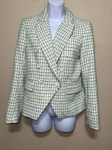 Rachel Zoe Boucle Blazer White Green Sz S New - £67.80 GBP