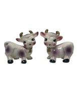 Vintage Kitschy Anthropomorphic Cow Calf Salt and Pepper Shakers Gold Trim - €18,38 EUR