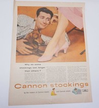 Cannon Stockings Nylons Dog Dachshund Magazine Ad Print Design Advertising - $12.86