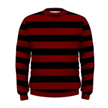 Villain Nightmare Freddy krueger Style Black Red Stripes Weakpunk Sweater  - £25.56 GBP