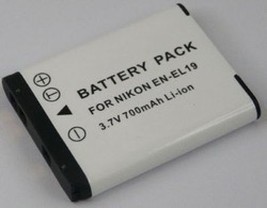 EN-EL19, 25837, Battery for Nikon Coolpix S3100, S4100, S100, W150, Digital - £10.61 GBP