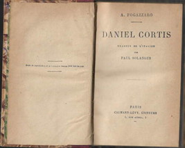 Fogazzaro Daniel Cortis Novel 1896 French Literature Antique Book - £74.24 GBP