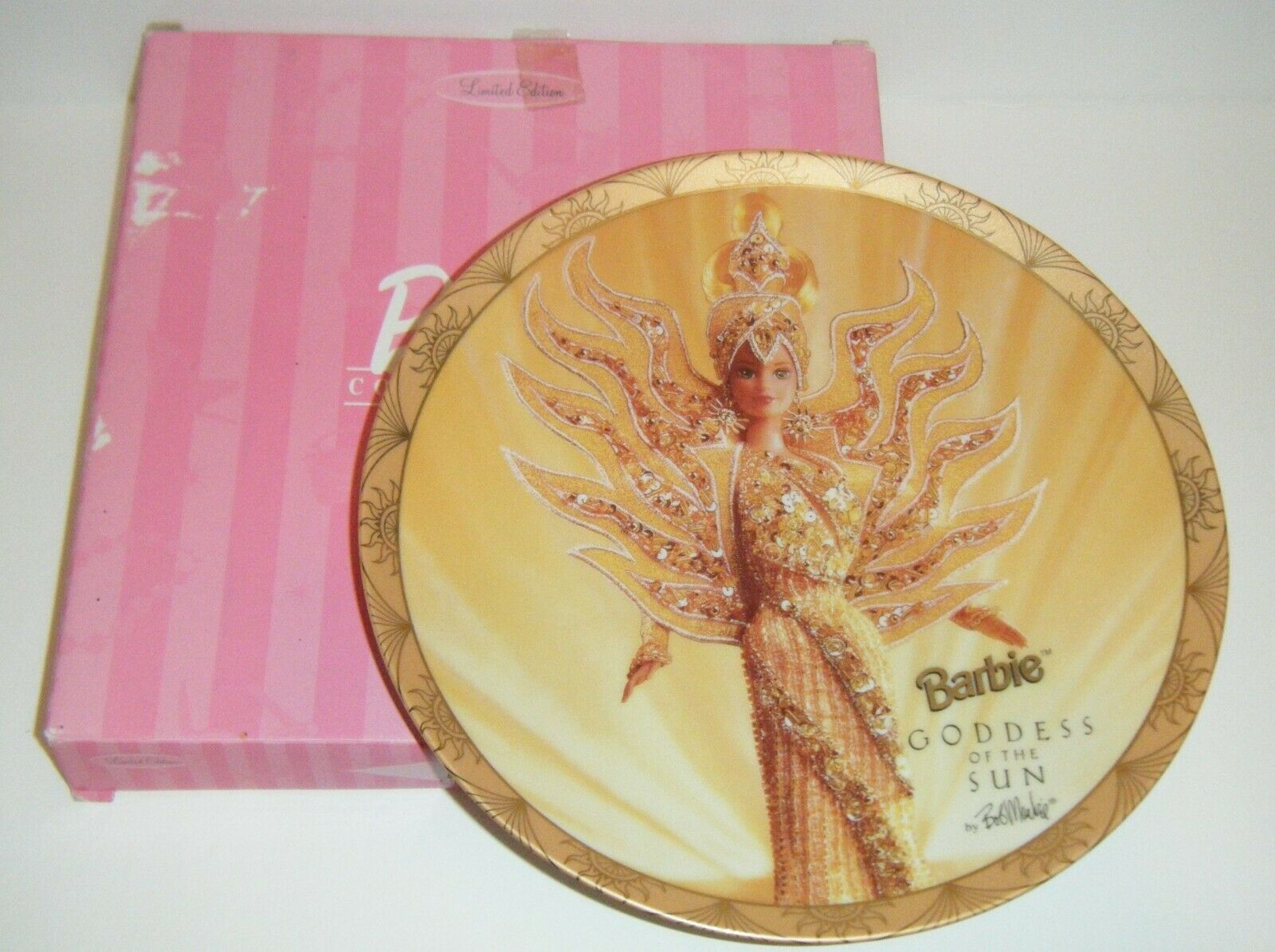1996 Barbie Bob Mackie Enesco Goddess of the Sun Plate In Box - £7.76 GBP