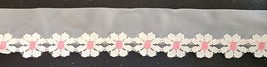 24 Yards - 1-1/4&quot; Daisy Lace Trim - Pink and White - £23.58 GBP