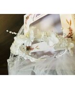 First Holy Communion Floral Headband Veil, New - $328.62 MXN