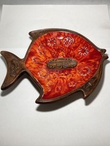 Vintage Treasure Craft Usa Daytona Beach Florida Ceramic Fish Dish 8.5” X 8” - £31.61 GBP