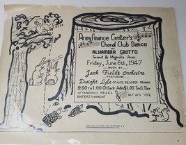 1947 Army Finance Center Choral Club Dance Fundraiser Poster St. Louis M... - $18.95
