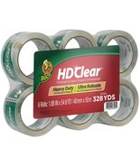 Duck Brand HD Clear High Performance Packaging Tape 1.88&quot; x 54.6 Yd (6 P... - £19.58 GBP