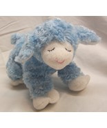 Baby Gund CUTE SOFT BLUE WINKY LAMB RATTLE 8&quot; Plush STUFFED ANIMAL TOY - $16.34