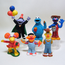 Seasame Street Muppets PVC Farmer Bert Ernie Grover Red Fraggle - £19.65 GBP