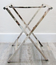 Elegant 1970s Chrome Campaign Folding Table Base - $7,355.55 MXN