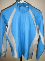 Women&#39;s Marmot Windstopper N25 1/4 Zip Pullover Top Jacket Sz Medium BLUE/GRAY - £31.54 GBP