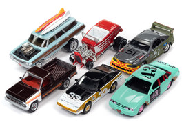 Street Freaks 2023 Set B of 6 Cars Release 1 1/64 Diecast Cars Johnny Lightning - £53.36 GBP