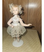 Porcelain Ballet Figure 8&quot; Ballerina Doll in Ivory Lace Dress &amp; Shoes - $23.08 CAD