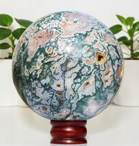 Fine Green MOSS AGATE Crystal Sphere Healing Metaphysical Stone Gift 170mm - $744.59
