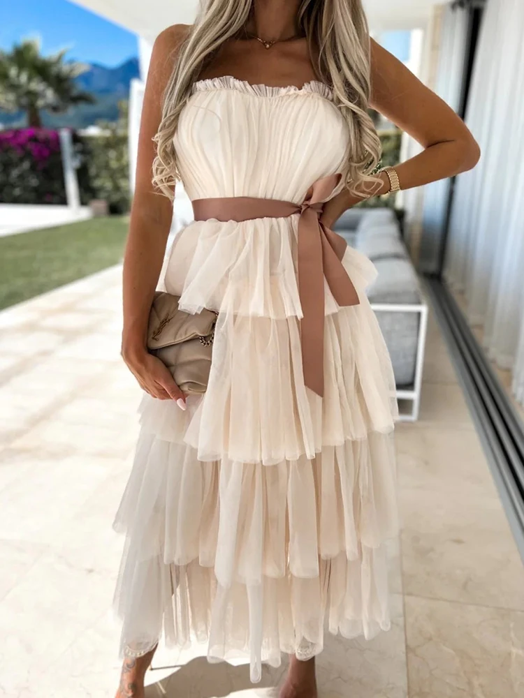 2023 Spring Off    Club Party Dress Women  Slash Neck Backless Long Dress Summer - $92.40