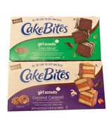 Girl Scout Cookie Cake Bites 1 Box Mint 1 Box Caramel Coconut  4 Count i... - €19,82 EUR